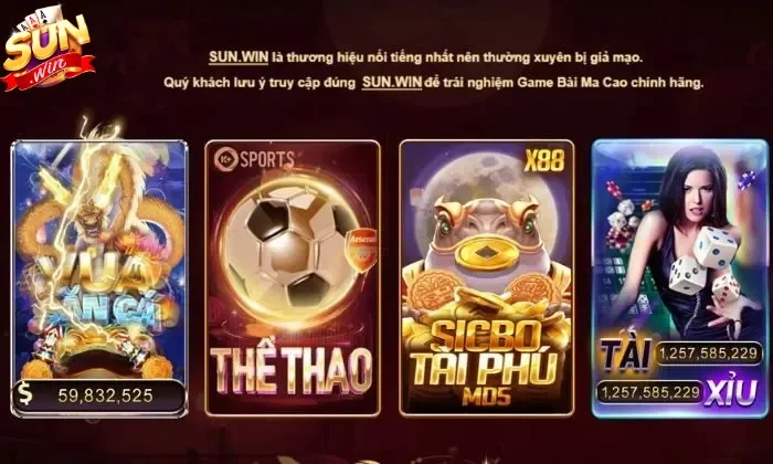 Giao diện bắt mắt, đồ họa chân thực của Sunwin
